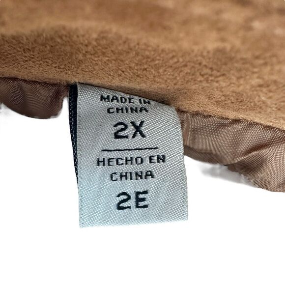 Levi's Faux Suede Full Zip Moto Biker‎ Jacket Coat Size 2X Plus Tab Shoulders - Picture 6 of 13